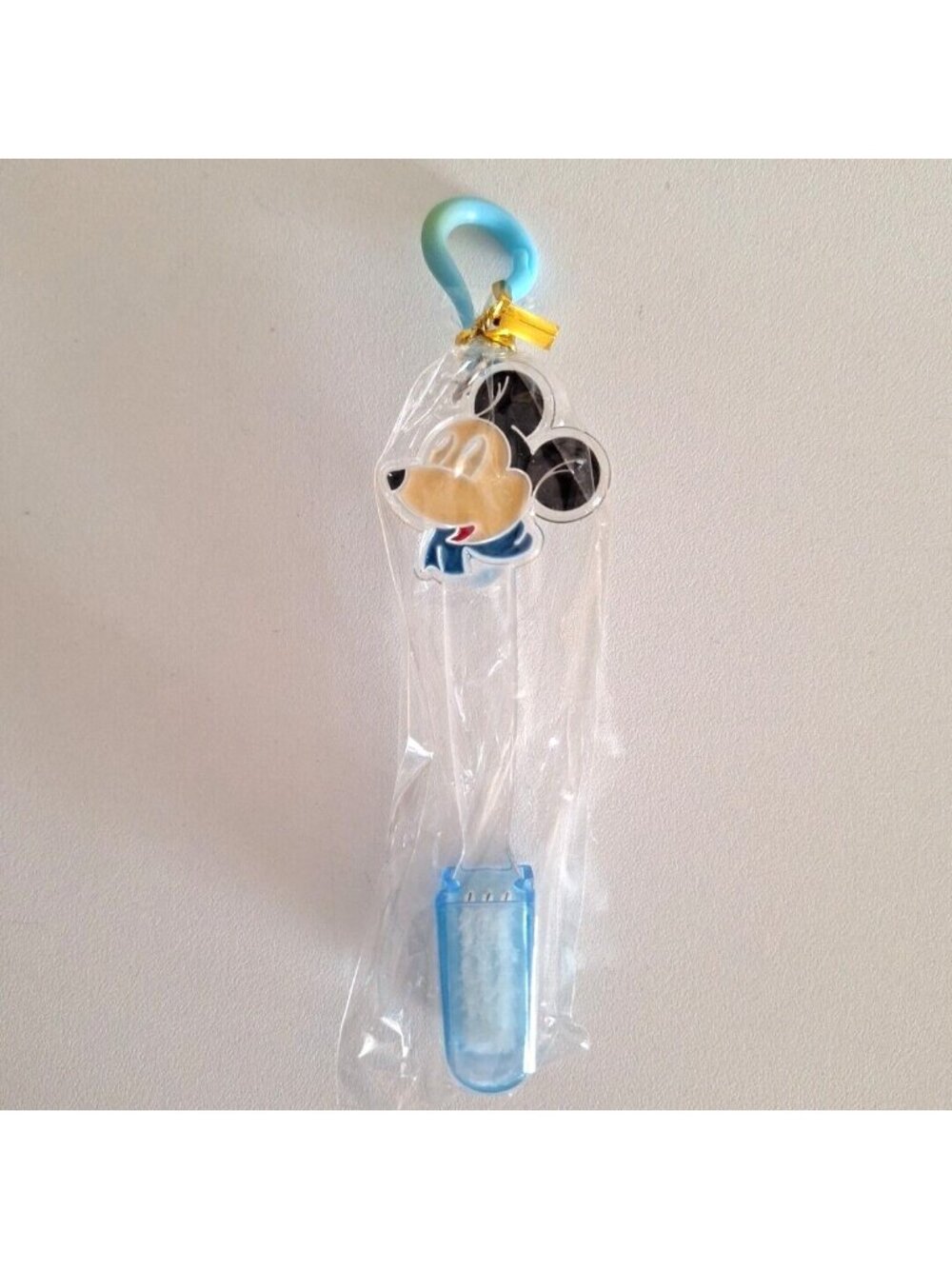 Disney Mickey Mouse Kids Toothbrush Blue & Clear Travel Hook Vintage